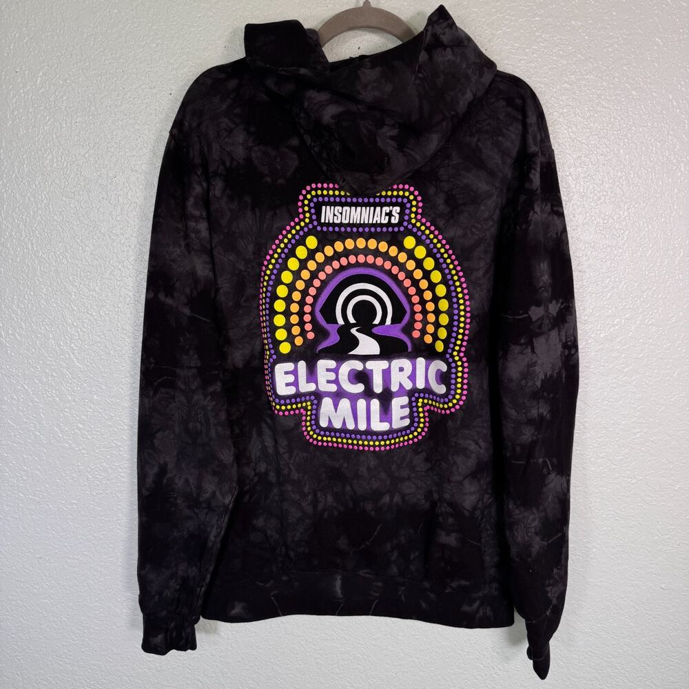 Insomniac Hoodie Mens Medium Electric Mile Tie Dye EDM Rave Music Sweatshirt M - Picture 2 of 11